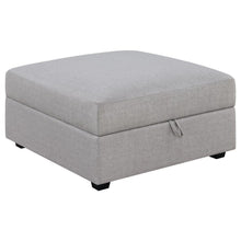 Load image into Gallery viewer, Cambria - Square Upholstered Storage Ottoman - Gray