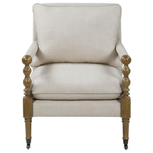 Load image into Gallery viewer, Dempsy - Upholstered Accent Chair With Casters - Beige