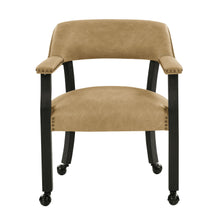 Load image into Gallery viewer, Rylie - Captains Chair - Black Finish With Sand Vegan Leather - Black
