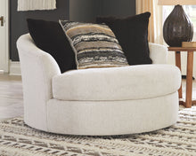 Load image into Gallery viewer, Cambri - Snow - Oversized Round Swivel Chair