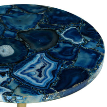 Load image into Gallery viewer, Oceana - Agate Top Round Chairside Table - Blue