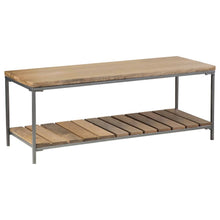 Load image into Gallery viewer, Gerbera - Wood Accent Bench With Shelf - Natural And Gunmetal