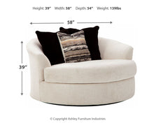 Load image into Gallery viewer, Cambri - Snow - Oversized Round Swivel Chair