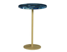 Load image into Gallery viewer, Oceana - Agate Top Round Chairside Table - Blue