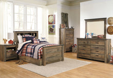 Load image into Gallery viewer, Trinell - Brown - Twin Bookcase Bed With 1 Large Storage Drawer
