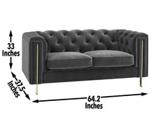 Load image into Gallery viewer, Charlene - Velvet Loveseat