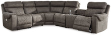 Load image into Gallery viewer, Hoopster - Gunmetal - Zero Wall Power Recliner With Console 6 Pc Sectional