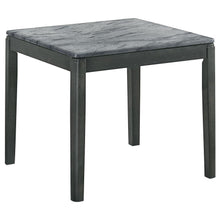 Load image into Gallery viewer, Mozzi - Square Faux Marble Side End Table - Gray And Black