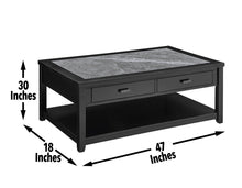 Load image into Gallery viewer, Garvine - Sintered Stone Coffee Table - Black