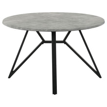 Load image into Gallery viewer, Neil - 5 Piece Round Dining Table Set Concrete - Gunmetal