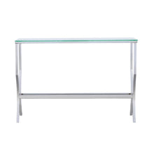 Load image into Gallery viewer, Saide - Rectangular Glass Top Entryway Console Table - Chrome