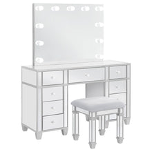 Load image into Gallery viewer, Allora - 9-Drawer Vanity Set With Lighting - Metallic Silver