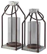 Load image into Gallery viewer, Diedrick - Gray / Black - Lantern Set (Set of 2)
