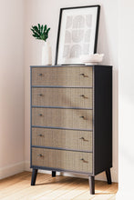 Load image into Gallery viewer, Charlang - Black / Gray - Five Drawer Chest