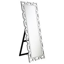 Load image into Gallery viewer, Tavin - Geometric Frame Standing Mirror - Silver