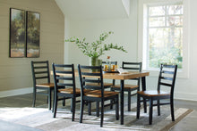 Load image into Gallery viewer, Blondon - Brown / Black - Rectangular Drm Table Set (Set of 7)