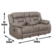Load image into Gallery viewer, Tyson - Reclining Glider Console - Pearl Silver
