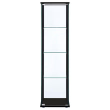 Load image into Gallery viewer, Cyclamen - 4-Shelf Clear Glass Curio Display Cabinet - Black