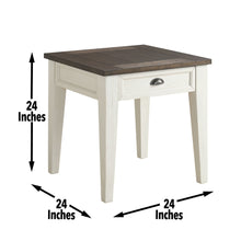 Load image into Gallery viewer, Cayla - End Table - Dark Oak / White