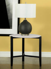 Load image into Gallery viewer, Tandi - Round Faux Marble Side End Table - White And Black