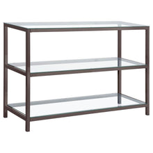 Load image into Gallery viewer, Trini - 2-Shelf Glass Top Entryway Console Table - Black Nickel