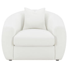 Load image into Gallery viewer, Isabella - Faux Sheepskin Upholstered Accent Chair Natural - Ivory