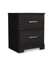 Load image into Gallery viewer, Belachime - Charcoal - Two Drawer Night Stand