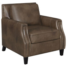 Load image into Gallery viewer, Leaton - Upholstered Recessed Arm Accent Chair - Brown Sugar