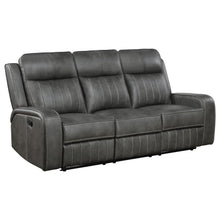 Load image into Gallery viewer, Raelynn - Upholstered Track Arm Motion Sofa - Gray