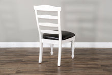 Load image into Gallery viewer, Carriage House - Ladderback Chair With Cushion Seat - White / Black