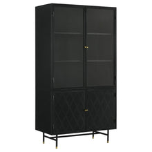 Load image into Gallery viewer, Santiago - 4 Door Metal Tall Storage Cabinet - Matte Black