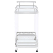 Load image into Gallery viewer, Jefferson - 2-Tier Glass Shelf Acrylic Bar Cart - Chrome