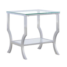 Load image into Gallery viewer, Saide - Square Glass Top Side End Table - Chrome