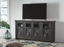Load image into Gallery viewer, Tyler Creek - Black / Gray - Extra Large TV Stand