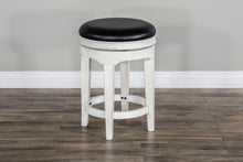 Load image into Gallery viewer, Carriage House - Swivel Stool - White / Dark Brown