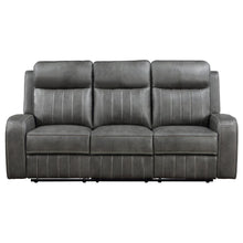 Load image into Gallery viewer, Raelynn - Upholstered Track Arm Motion Sofa - Gray