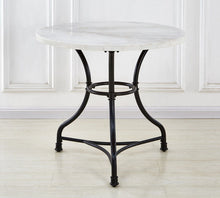 Load image into Gallery viewer, Claire - White Marble Top Round - White