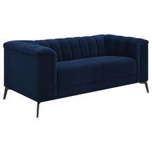 Load image into Gallery viewer, Chalet - Upholstered Tuxedo Arm Tufted Loveseat - Blue