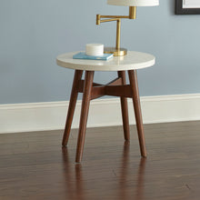 Load image into Gallery viewer, Serena - Silverstone Round End Table - White