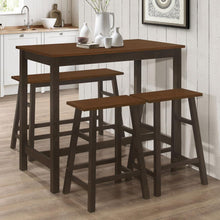 Load image into Gallery viewer, Connie - 4 Piece Counter Height Set - Chestnut And Dark Brown