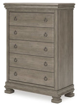 Load image into Gallery viewer, Lexorne - Gray - Five Drawer Chest