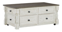 Load image into Gallery viewer, Havalance - White / Gray - Lift Top Cocktail Table with Storage Drawers