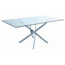 Load image into Gallery viewer, Carmelo - Rectangular Glass Top Dining Table - Chrome