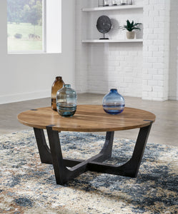 Hanneforth - Brown - Round Cocktail Table