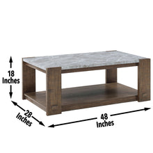 Load image into Gallery viewer, Libby - Sintered Stone Coffee Table With Casters - Brown