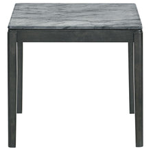 Load image into Gallery viewer, Mozzi - Square Faux Marble Side End Table - Gray And Black