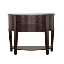 Load image into Gallery viewer, Diane - 2-Drawer Demilune Entryway Console Table - Cappuccino