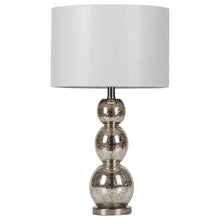 Load image into Gallery viewer, Mineta - Drum Shade Stacked Table Lamp - Antique Silver