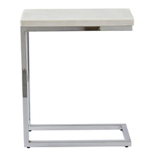 Load image into Gallery viewer, Echo - White Marble Top Chairside Table - White