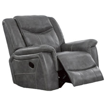 Load image into Gallery viewer, Conrad - Upholstered Padded Arm Glider Recliner - Gray